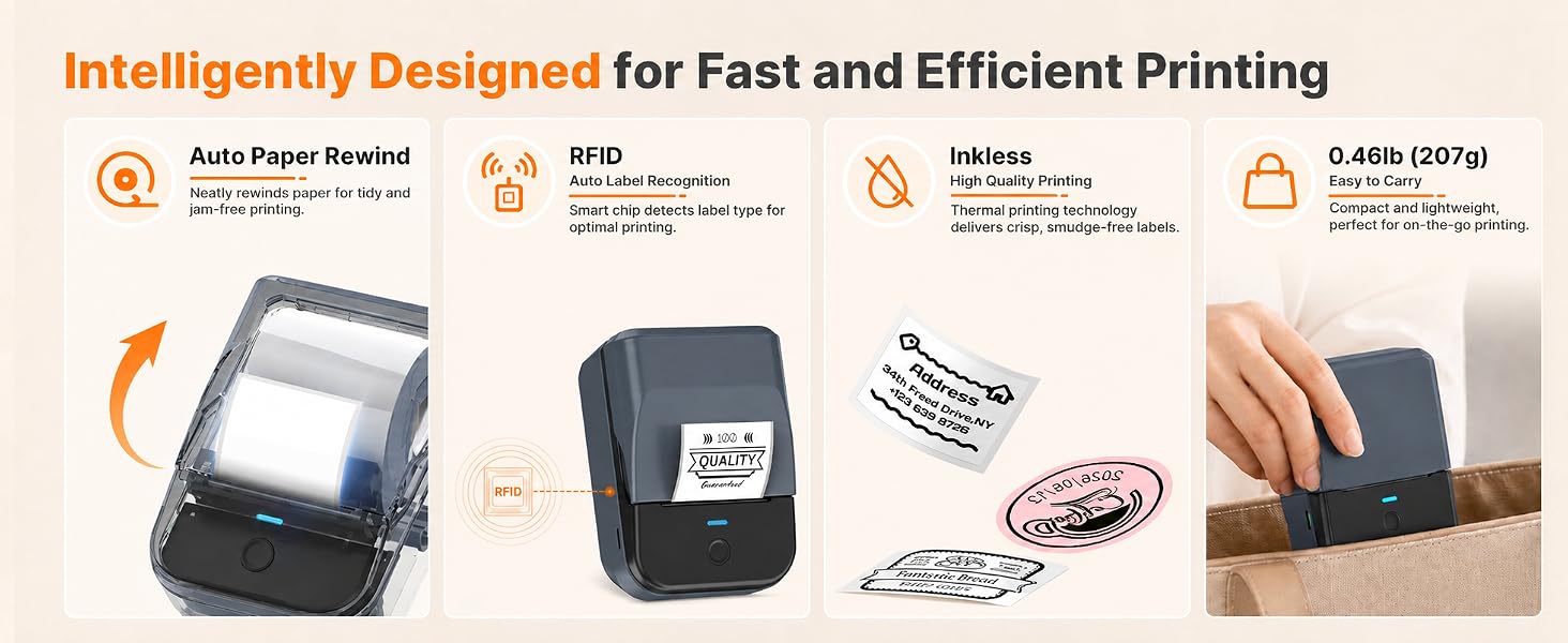 label maker machine with tape label printer thermal printer sticker printer thermal label printer