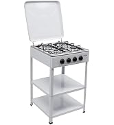 Gas Stove Portable Stove 4 Hearth with Support Kickstand and Windshield Adapter,Manual Ignition H...