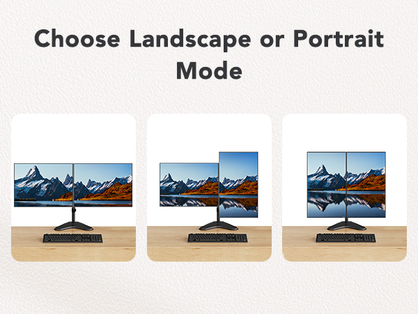 freestanding dual monitor stand