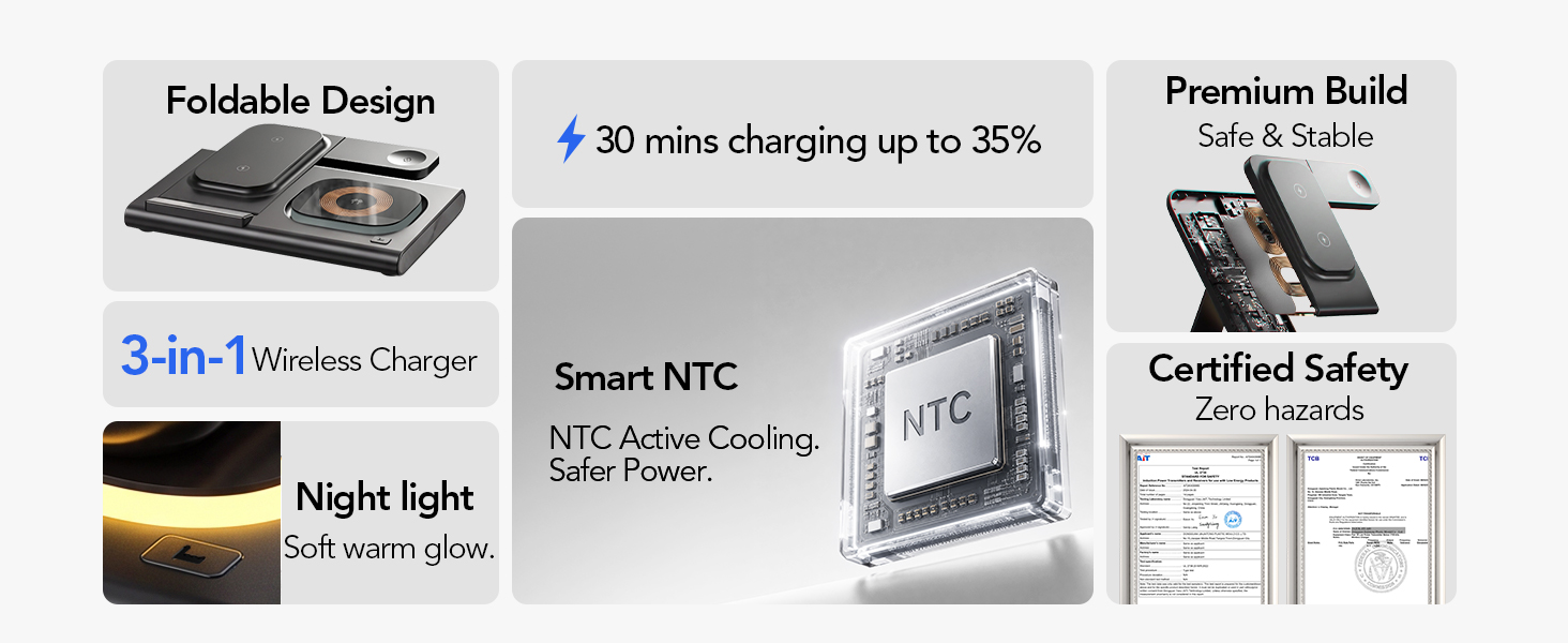 3 in 1 wireless charger