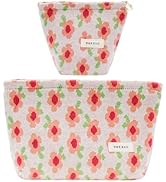 getgto 2 Pcs Makeup Bags, Large Cosmetic Bag Travel Toiletry Bag Organizer for Women, Embroidery ...