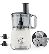 DUMOS Food Processor 10.5 Cup, 600W Electric Vegetable Chopper with French Fry Slicer, Dough Mixe...