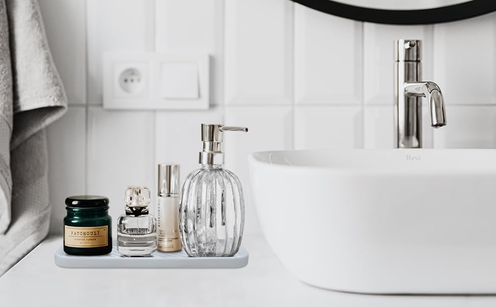 White Silicone Organizer Tray fo Bathroom