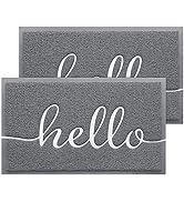 BeneathYourFeet Door Mat 2-Pack Indoor Outdoor Doormat Multiple-use Welcome Mats for Front Door E...