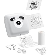 OFFNOVA Mini Printer, 300DPI Inkless Sticker Printer, Bluetooth Pocket Printer with 1 Roll Sticke...
