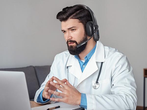 Perfect for home care-secure, hands-free communication with instant mute control.
