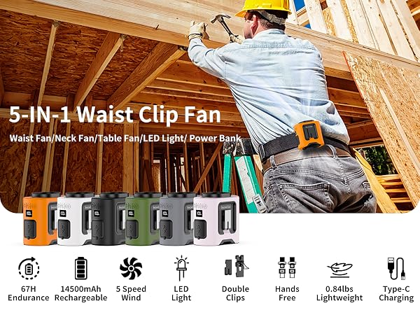 socool portable waist fan
