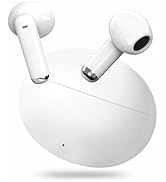 yobola Wireless Earbuds, Bluetooth 5.4 Headphones Bass Stereo, Ultra Lightweight Ear Buds Clear C...