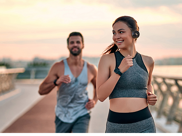 KINIVO wireless headphones with microphone daily use for running gym quality sound outdoor indoor
