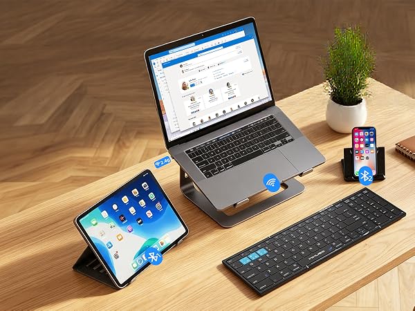 Multi-device foldable keyboard