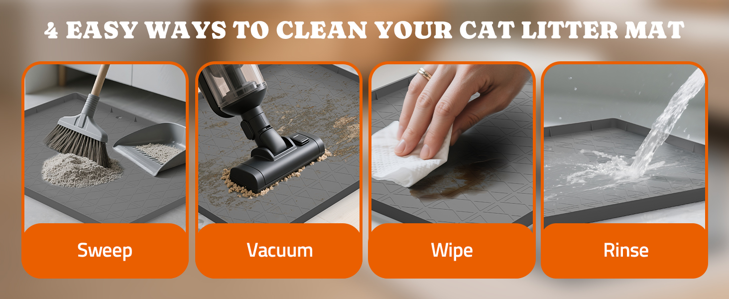 silicone cat litter mat gray