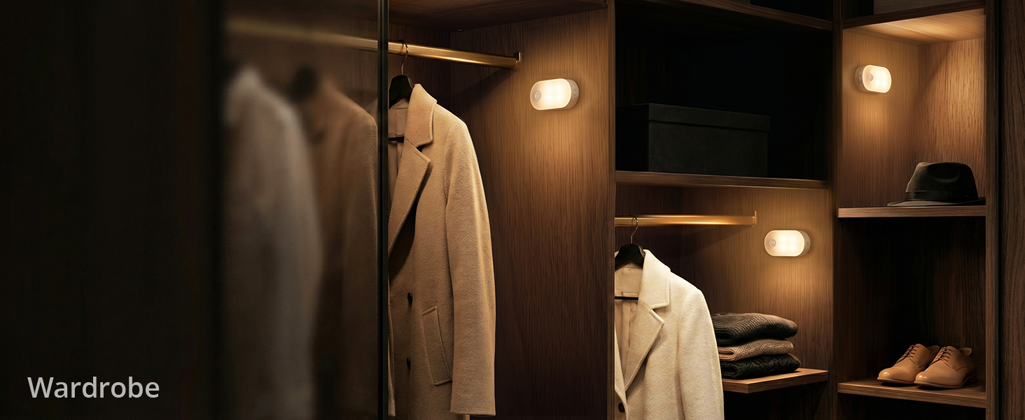 wardrobe night light with rechargeable