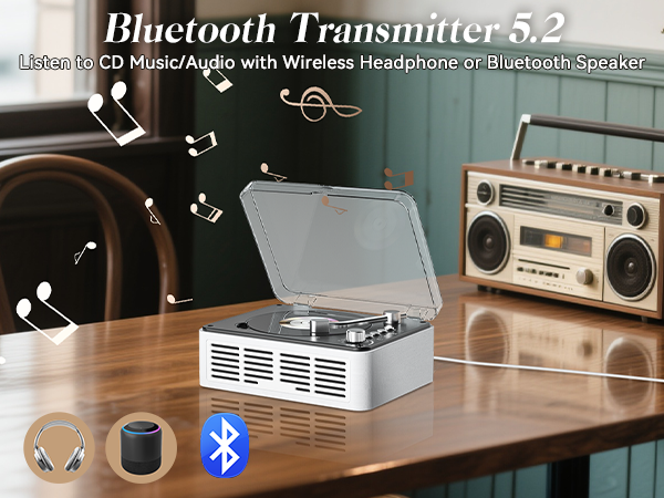 portable cd player with bluetooth