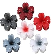 SMKSL 6 Pcs Flower Hair Claw Clips for Women Hawaiian Large Hair Clips for Thick Thin Curly Hair,...