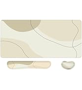 iCasso Extra Large Mouse Pad with Wrist Rest, 3in1 Big Full Desk Mousepad + Keyboard Wrist Rest+M...