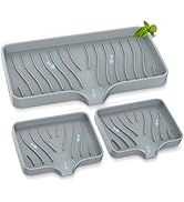 Kitchen Sink Tray,Self Draining Kitchen Soap Tray Soap Holder Silicone Sponge Holder for Kitchen ...