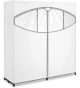 Whitmor 60-inch Extra-Wide Clothes Closet, 60” with White Cover