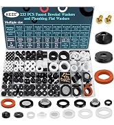 KEZE 233 Pcs Plumbing and Faucet Washers Assortment Kit for Assorted Spigot Water Hose Bib Outsid...