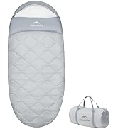 Naturehike XXL Oval Sleeping Bag for Adults, Protein Fibers Sleeping Bag with Arm Zippers for All...