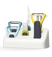 Zuutii Vegetable Peeler Set 6 in 1,Y Shaped Straight Peeler for Potatos and Fruits,Serrated Peele...