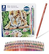 STAEDTLER Triangular Colored Pencils Set, 72 Pack: Ergonomic Colored Pencils in Tin for Drawing, ...