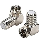 TLS.eagle F Type Right Angle 90 Degree Male to Female Cable Connector Coax Adapter Pack of 2