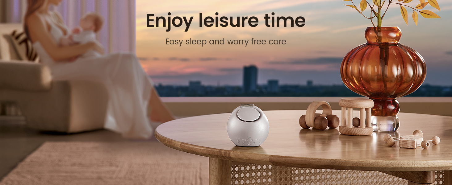 Portable Sound Machine with AI Cry Detection White Noise Machine