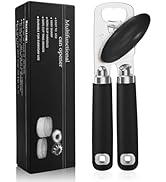 Safring Can Opener Manual, Heavy Duty Stainless Steel Smooth Edge Can Openers With Soft Touch Han...