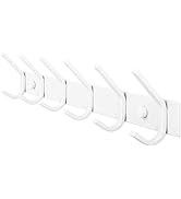 WEBI Coat Rack Wall Mount,Coat Hooks Wall Mount White,Coat Hanger Wall Hook Rack,6 Hooks for Hang...