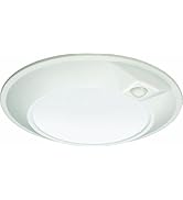 Juno JSBT 6-Inch SlimBasics Tapered Disk Downlight, Switchable + PIR Sensor, White (1 Pack)