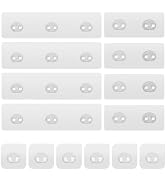 Lsnisni 14 Pack Shower Caddy Adhesive Replacement, Strong Hooks, Waterproof Strips, No Drilling f...
