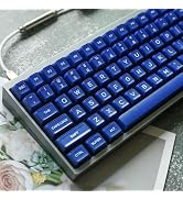 142 Keys PBT Doubleshot SA Keycaps Blue Translucent Keycaps Set Fit for 61/64/87/104/108 Cherry M...