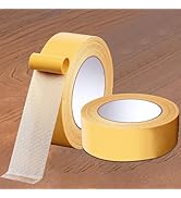 WINNOW - 2 Packs Double-Sided Mesh Carpet Tape,Double Sided Tape Heavy Duty 1 in x 66 FT,Fabric T...