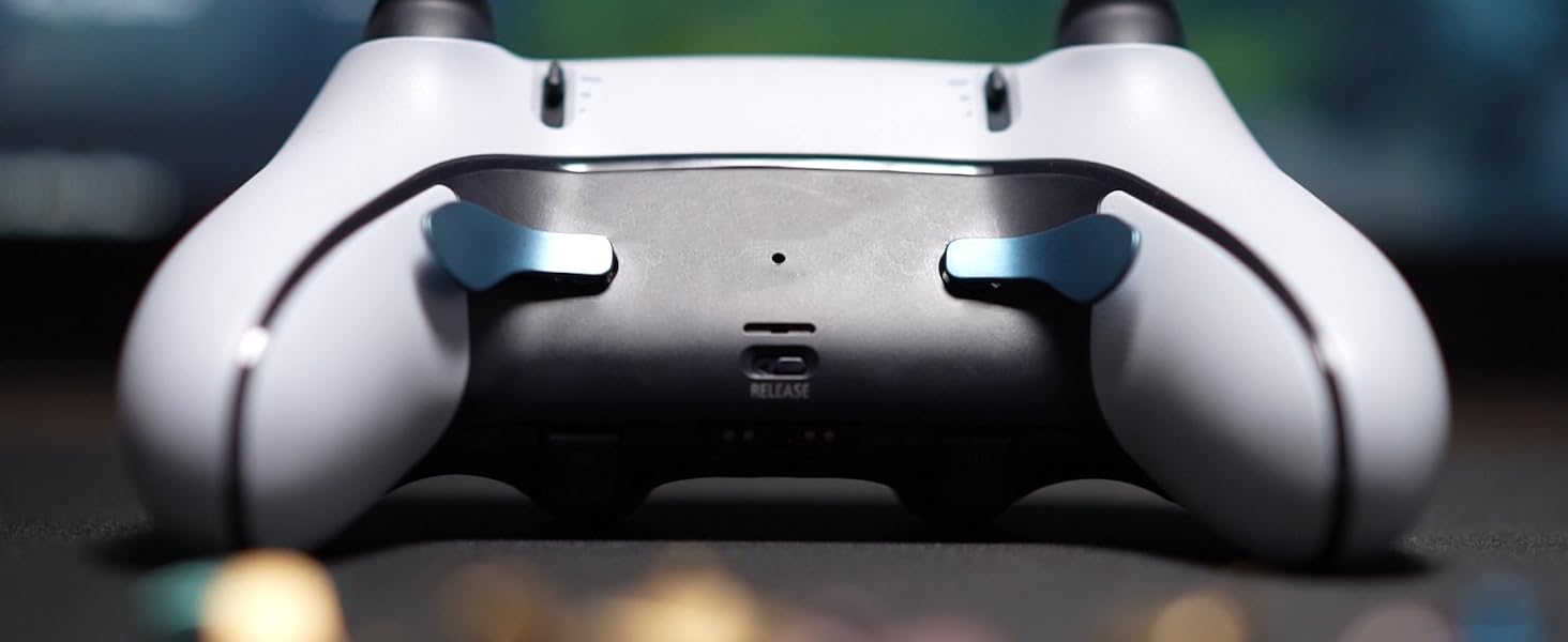eXtremeRate Back Paddles for PS5 Edge Controller Replacement Interchangeable Metal Back Buttons