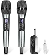 KITHOUSE Wireless Microphone Karaoke System with Rechargeable Bluetooth Receiver,Professional Han...