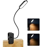 Honeywell Clip On Desk Lamp, Rechargeable Reading Light with Touch Control, Stepless Dimming, Por...