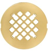 4 ¼” Snap-in Shower Drain Grate - Brushed Gold - Replacement Cover - VHI - Handyman Designed & Te...