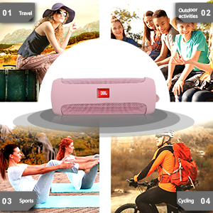 LTGEM Silicone Case for JBL FLIP 5 Waterproof Portable Bluetooth Speaker with Extra Carabiner