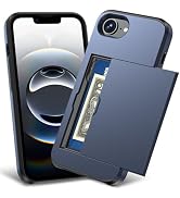 TOPAUX for iPhone 16e Wallet Case Slim Credit Card Holder Slot Slide Cover Back Pocket Compartmen...