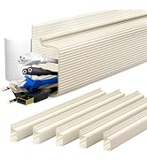YECAYE 6X15.7 in Cable Management Under Desk,Easy Install Adhesive Mount Cord Hider,Cord Organize...