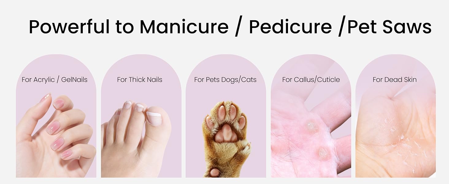 effortlessly remove acrylic nails, dip powder, poly gel, hard gel, and thick toenails.