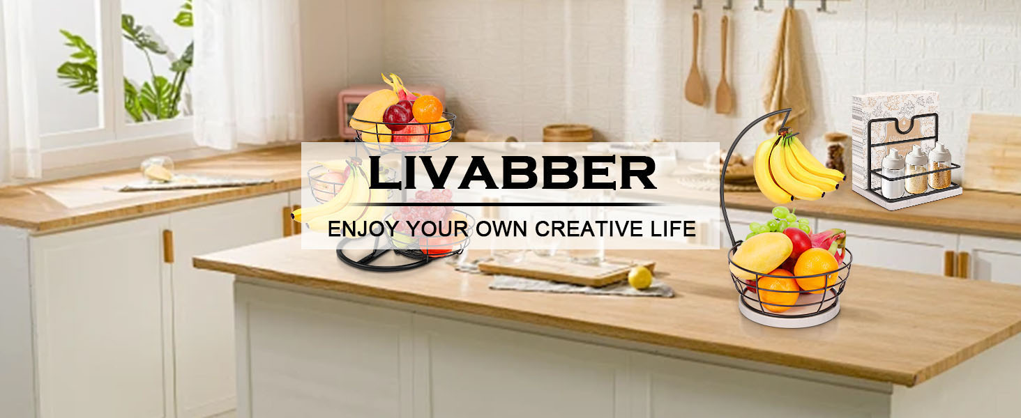Livabber Countertop Fruit Basket