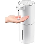Gotofine Automatic Liquid Soap Dispenser,4-Level Adjustable, Wall Mount,USB Rechargeable,12.8oz/ ...