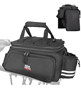 KEMIMOTO Bike Rear Rack Bag Bicycle Trunk Bag Expandable 10-20L Capacity Water Resistant Multifun...
