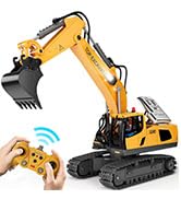 Remote Control Excavator Construction Toys for Boys, 2×1200mAh RC Excavator Toy with Metal Shovel...