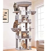 Taoqimiao Heavy Duty Cat Tree, 73in Cat Tower for Indoor Cats 25 lbs+, Extra Large Cat Tree, 2 Wi...