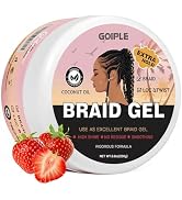 Braid Gel Good for Twist, Locs, Braids, Edge No Flake Extra Hold High Shine Braiding Gel & Edge C...