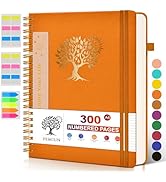 Large Spiral Notebook with 300 Numbered Pages - A4 Spiral Journal for Writing, College Ruled Line...