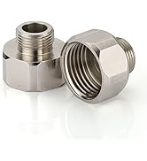 G 1/2 Female to 3/8 Male COMP Reducer Adapter, Brass Pipe Fittings Water Hose Adapter, Compressio...