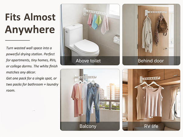 Laundry Drying Rack Wall Mounted Foldable
